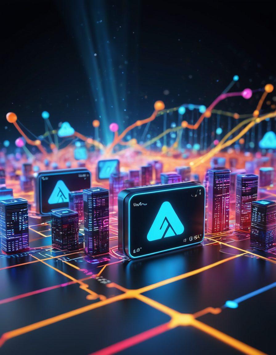 An intuitive illustration of Enterprise JavaBeans in action, featuring a digital landscape with interconnected EJB components symbolizing scalability, enhanced by abstract binary code and cloud icons in the background. Include vibrant colors and dynamic arrows that represent data flow and performance optimization. The scene should convey a sense of technical depth and innovation. super-realistic. vibrant colors. 3D.